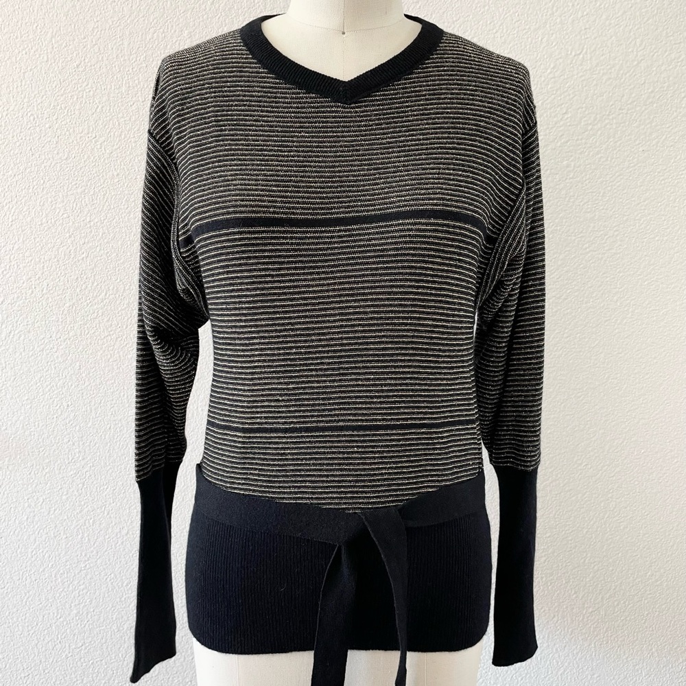 Sonia Rykiel Paris Gold Stripped Sweater